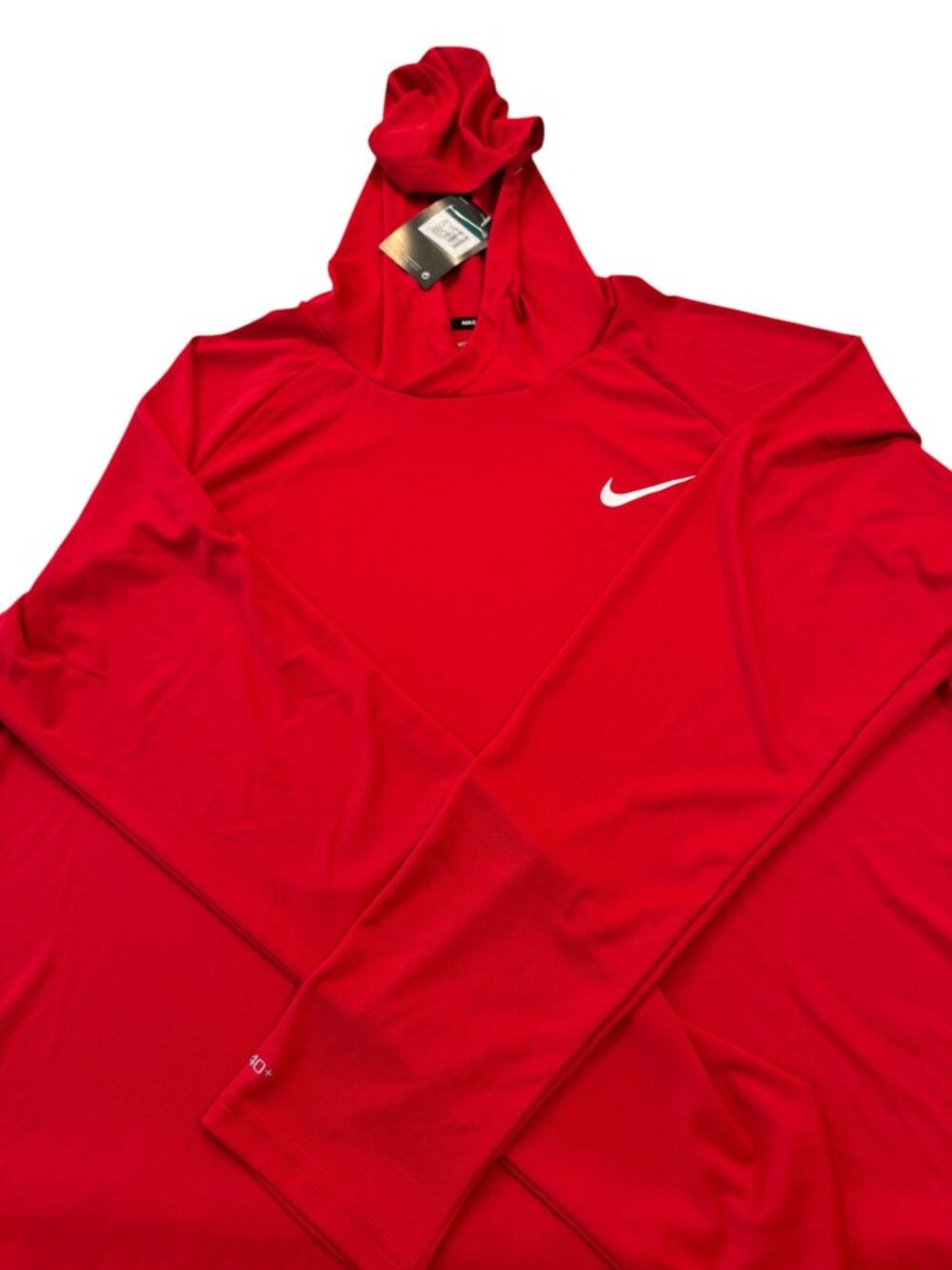 Nike Swim Red Long-Sleeve Hooded Hydroguard NESSE555-614 Mens XL NEW with Tags - Picture 2 of 11
